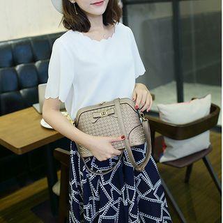 Bow-accent Studded Cross Bag