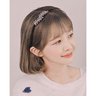 Rhinestone Leaf-motif Hair Band (3 Designs)