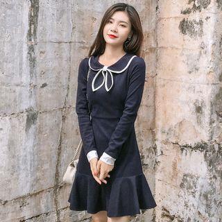 Long-sleeve Mermaid Mini Dress