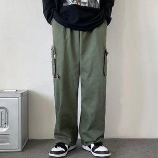 High-waist Loose Fit Straight Leg Cargo Pants