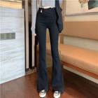 Asymmetric Panel High-waist Jeans