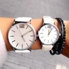 Oversized Stainless Steel Strap Watch