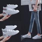 Striped Panel Adhesive Strap Sneakers
