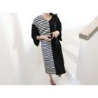 V-neck Striped-panel Dress