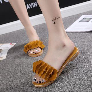 Flower-accent Slide Sandals