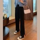 Slit Straight Fit Pants