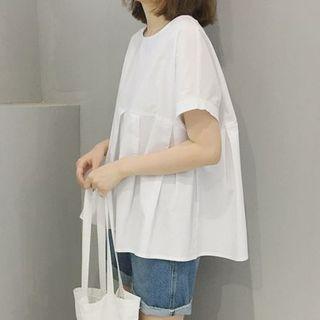 Pleated Oversized Blouse
