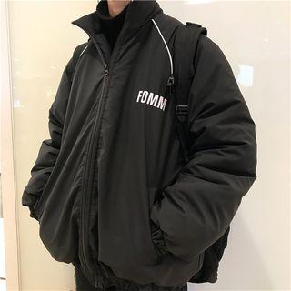 Letter Zip Jacket Black - One Size