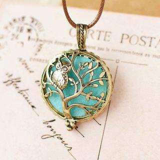 Owl Aromatherapy Locket Necklace