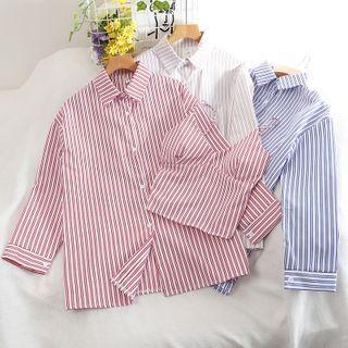Set: Striped Shirt + Spaghetti Strap Top