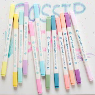Set Of 6: Double-tip Highlighters