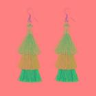 Layered Fringed Drop Earring