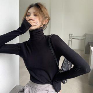 Turtleneck Skinny T-shirt In 6 Colors