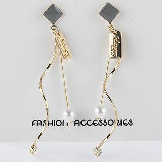 Faux-pearl Swirl Earring