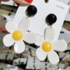 Acrylic Flower Dangle Earring 1 Pair - White - One Size