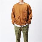 Flap-pocket Oversized Pullover