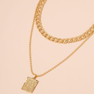 Layered Necklace X453 - Gold - One Size