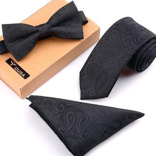 Set: Bow Tie + Tie + Handkerchief