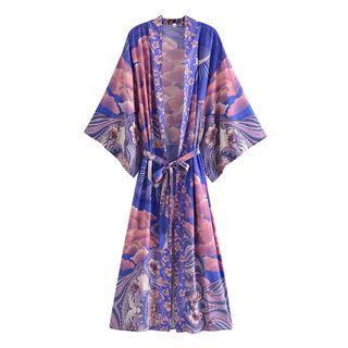 Elbow-sleeve Sky Print Jacket