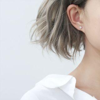 925 Sterling Silver Clover Earring As Shown In Figure - One Size