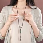 Retro Bead Pendant Y Necklace As Shown In Figure - One Size