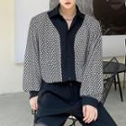 Lantern-sleeve Patterned Shirt
