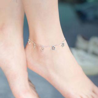 925 Sterling Silver Star Anklet