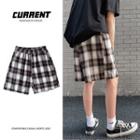 Plaid Straight-fit Shorts