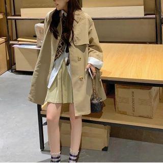 Single-breasted Trench Coat Coffee - One Size
