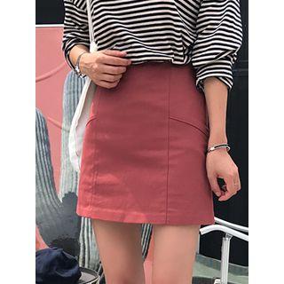 Zip-side Mini A-line Skirt