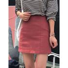 Zip-side Mini A-line Skirt
