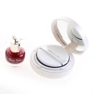 Urban Dollkiss - Urban City Uv Contact Cover Cushion Set: Cushion (#23 Natural Beige) + Bloom Rose Lip & Cheek