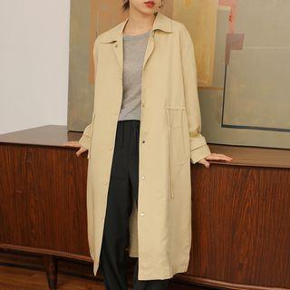 Single Breasted Trench Coat Yellow - One Size