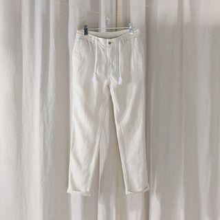 Drawstring Slim Fit Linen Pants