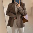 Pocket-detail Herringbone Jacket