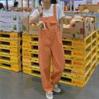 Short-sleeve T-shirt / Wide Leg Dungarees / Set