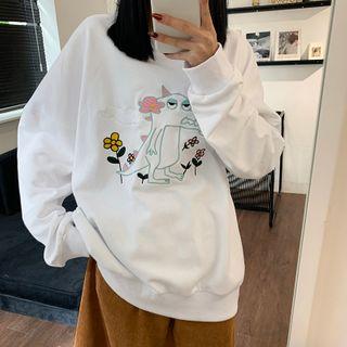 Crocodile Embroidered Pullover