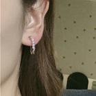 Faux Pearl Alloy Safety Pin Earring