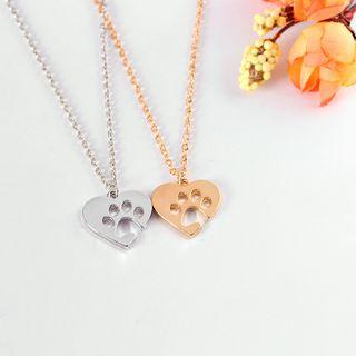 Cut-out Paw Necklace