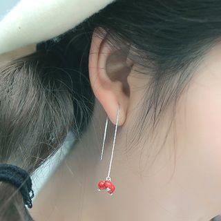 925 Sterling Silver Faux Pearl Threader Earring