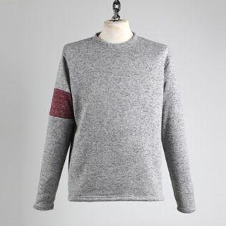 Patched Contrast-trim M Lange Knit Top (gray)