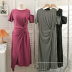 Cutout-shoulder Knotted Maxi Dress