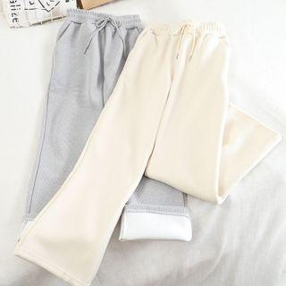 Fleece Lined Wide-leg Pants