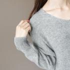 V-neck Long Sweater Dress