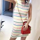 Striped Sleeveless Knit Dress / Short-sleeve Knit Dress