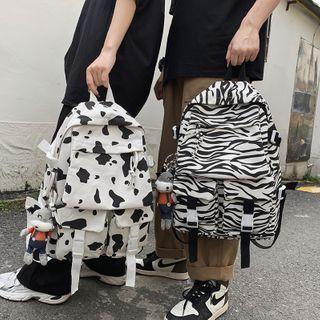 Multi-section Patterned Backpack