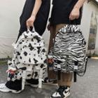 Multi-section Patterned Backpack