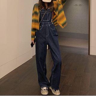 Striped Cropped Cardigan / Straight Leg Jumper Jeans