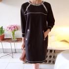 Round-neck Embroidered-detail Dress