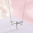 925 Sterling Silver Dragonfly Pendant Necklace Ns119 - One Size